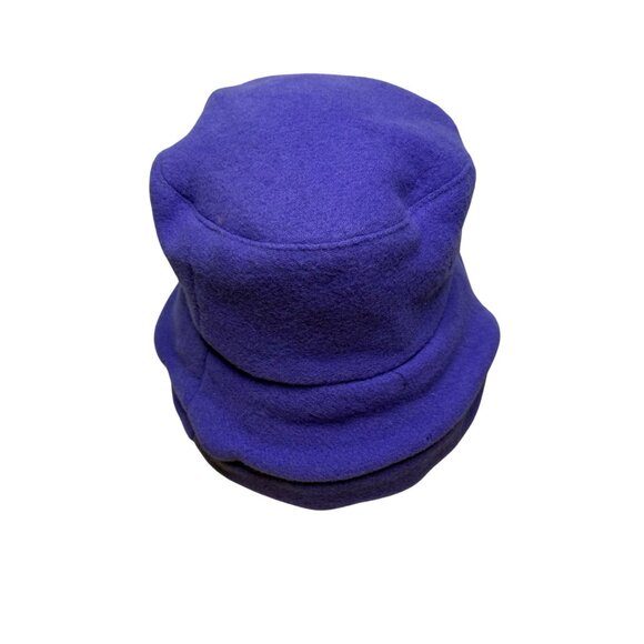 James Peter Vintage Purple & Black Wool Cashmere Women's Cloche Hat Retro Style - Picture 7 of 13